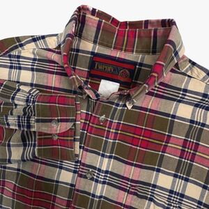 TWENTY X Mens Plaid Flannel Button Up Shirt Long Sleeve Casual Outdoor Size XL